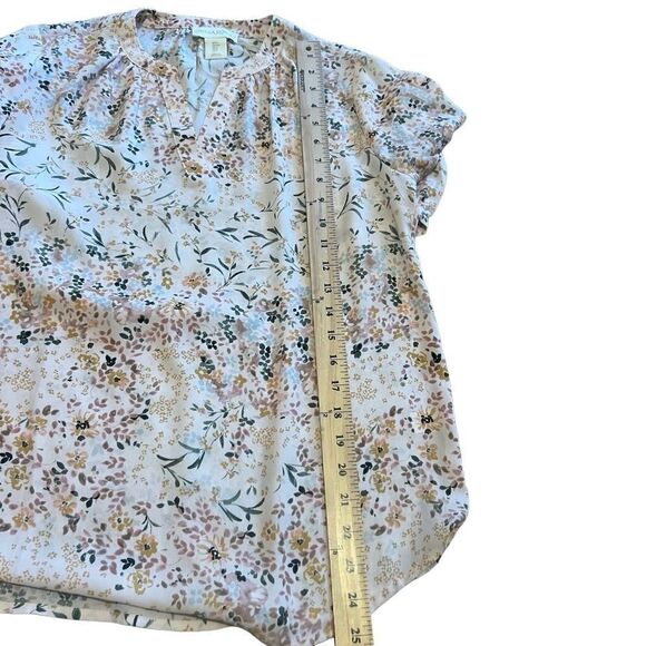 Cynthia Rowley Tie Sleeve Pink Floral Blouse. Size Small. Great Condition! - Picture 11 of 11